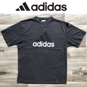 Vintage Adidas Equipment Three Stripe Gray Tee